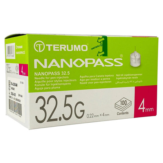 TERUMO NANOPASS 32.5G 4MM 100S