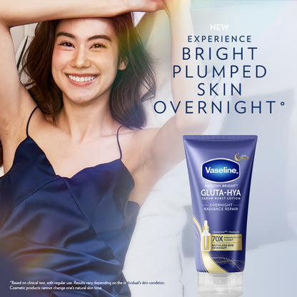 VASELINE HEALTHY BRIGHT GLUTA-HYA O/NGT RADIANCE REPAIR SERUM B/LOTION 300ML