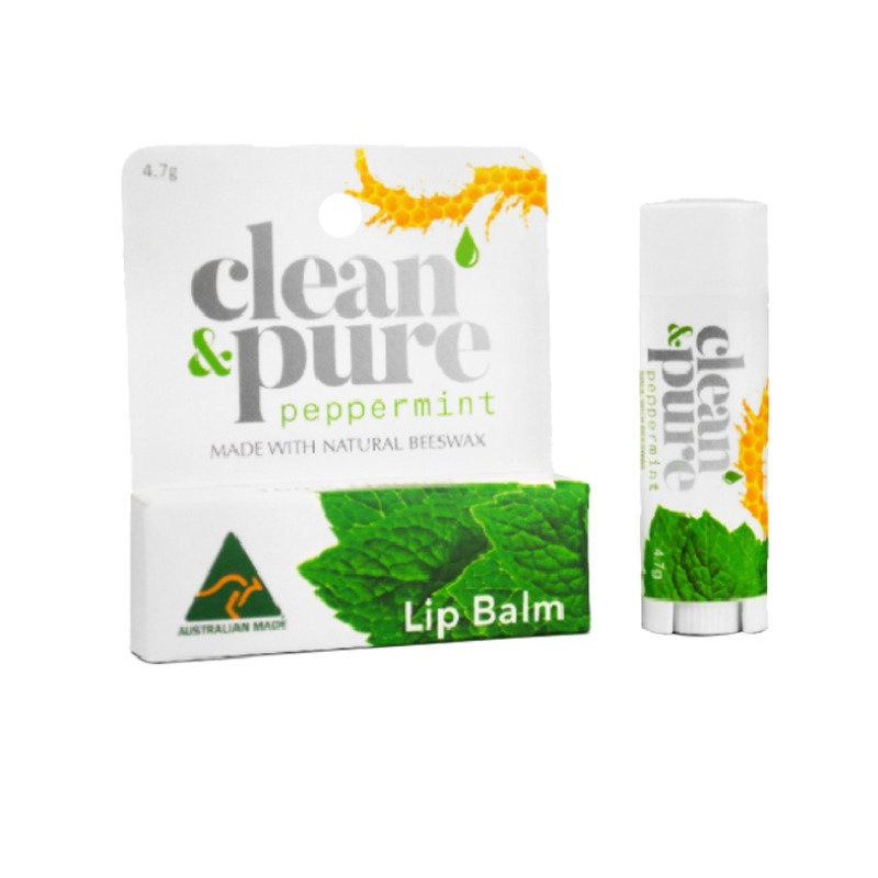 CLEAN & PURE LIP BALM PEPPERMINT 4.7G