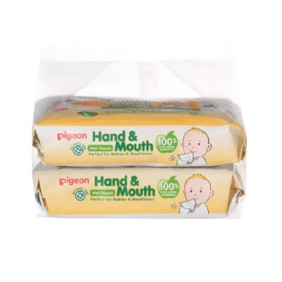 PIGEON HAND & MOUTH WET TISSUES 60SX2 (11804)