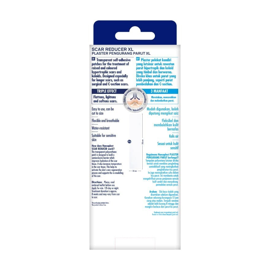 HANSAPLAST SCAR REDUCER XL 14.6X3CM 21S
