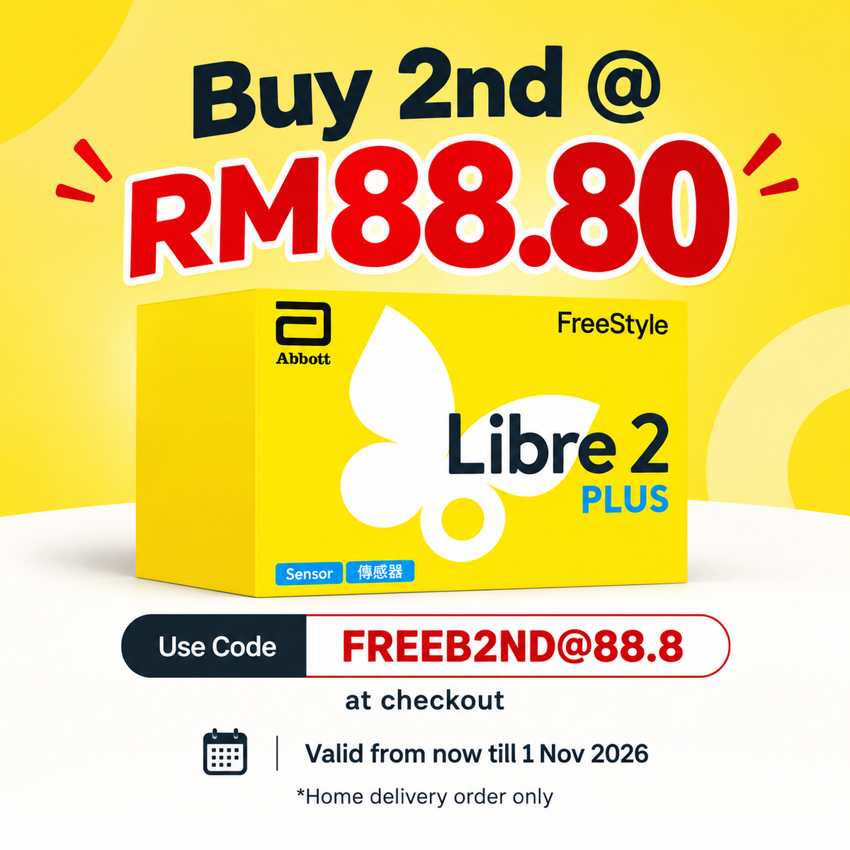 FREESTYLE LIBRE 2 PLUS SENSOR