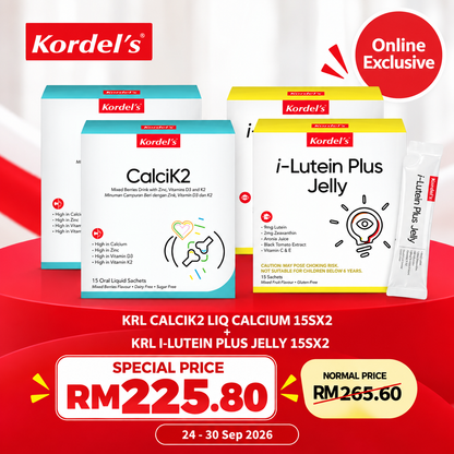 KRL CALCIK2 LIQ CALCIUM 15SX2 +KRL I-LUTEIN PLUS JELLY 15SX2