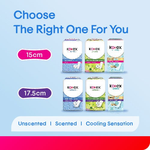 KOTEX FRESH PANTYLINER REGULAR UNSCENTED 15CM 32SX3