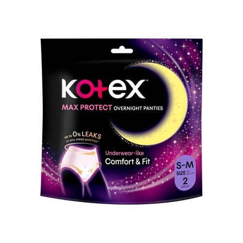 KOTEX OVERNIGHT PANTIES S/M 2S