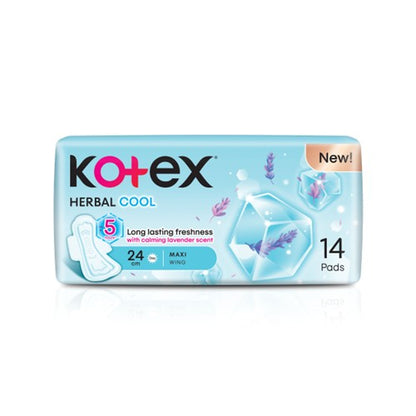 KOTEX HERBAL COOL MAXI 24CM WING 14S