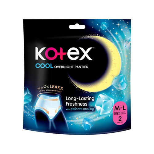 KOTEX OVERNIGHT PANTIES COOL M/L 2S