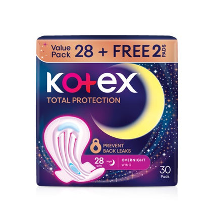 KOTEX TOTAL PROTECTION RISE-UP GUARD OVERNIGHT 28CM WING 28S