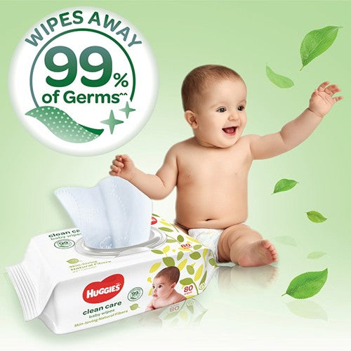 HUGGIES BABY WIPES CLEAN CARE 80SX2