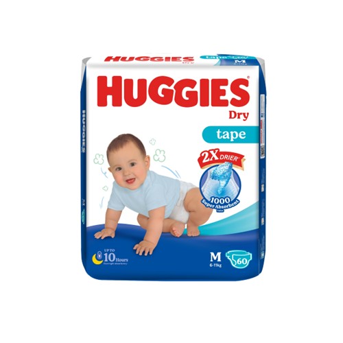 HUGGIES DRY SJP M 60S
