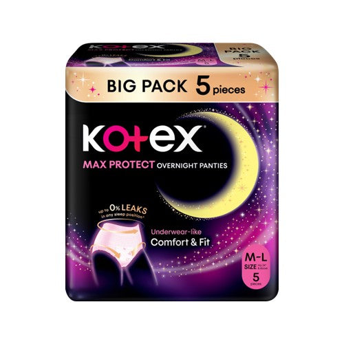 KOTEX OVERNIGHT PANTIES M/L BIG PACK 5S