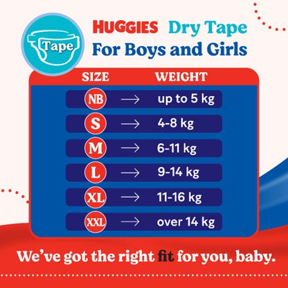 HUGGIES DRY SJP XXL 38S