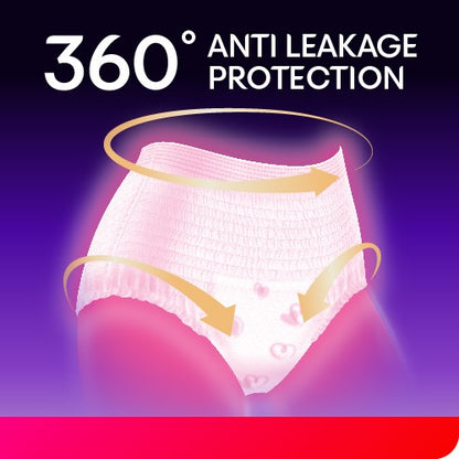 KOTEX OVERNIGHT PANTIES L/XL BIG PACK 5S