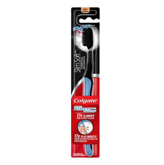 COLGATE TOOTHBRUSH SLIM SOFT CHARCOAL ULTRA SOFT 1S X12