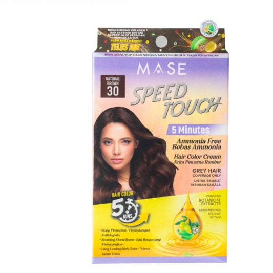 SPEED TOUCH 5 MINUTES AMMONIA FREE HAIR COLOR NATURAL BROWN 30 SACHET 15G