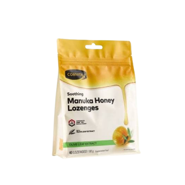 COMVITA MANUKA HONEY DROPS WITH  OLIVE LEAF EXTRACT 180G 40S
