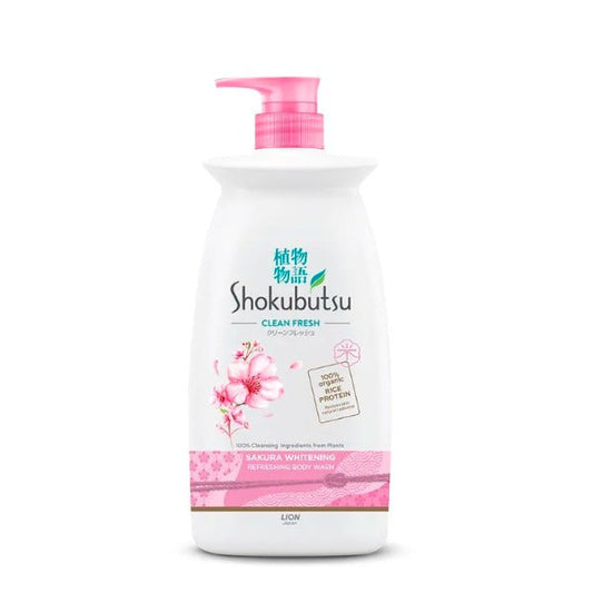 SHOKUBUTSU BODY WASH CLEAN FRESH SAKURA WHITENING 900G