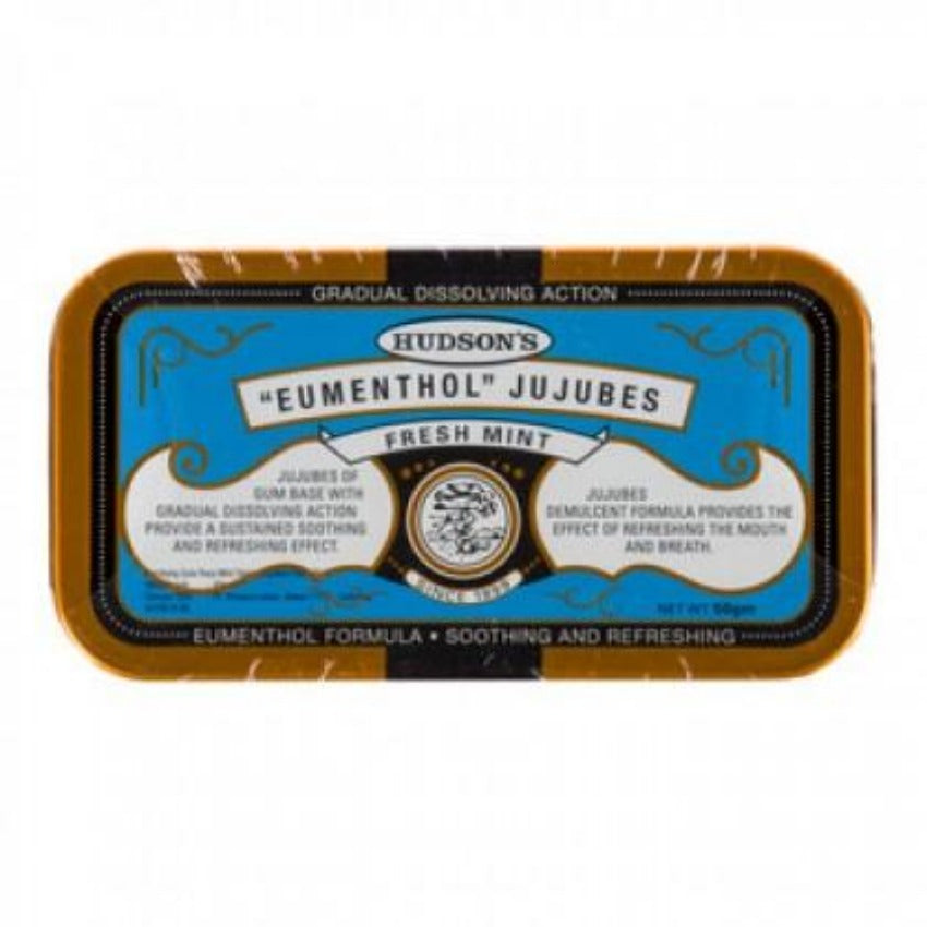 HUDSONS JUJUBES FRESH MINT TIN 50G