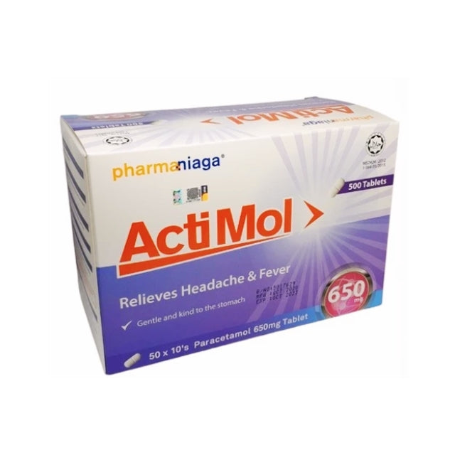 ACTIMOL 650MG 10SX50