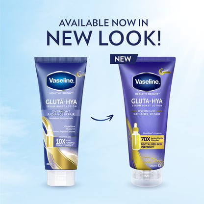 VASELINE HEALTHY BRIGHT GLUTA-HYA O/NGT RADIANCE REPAIR SERUM B/LOTION 300ML