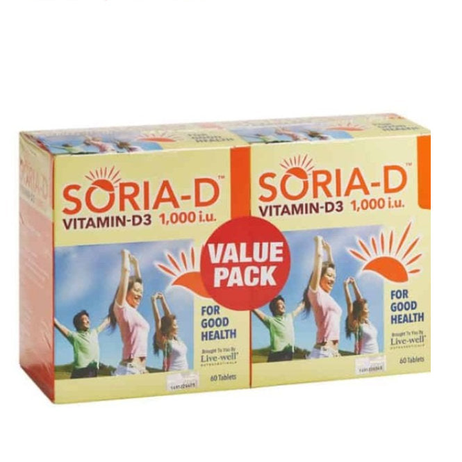 SORIA-D VITAMIN-D3 1000IU 2X60S