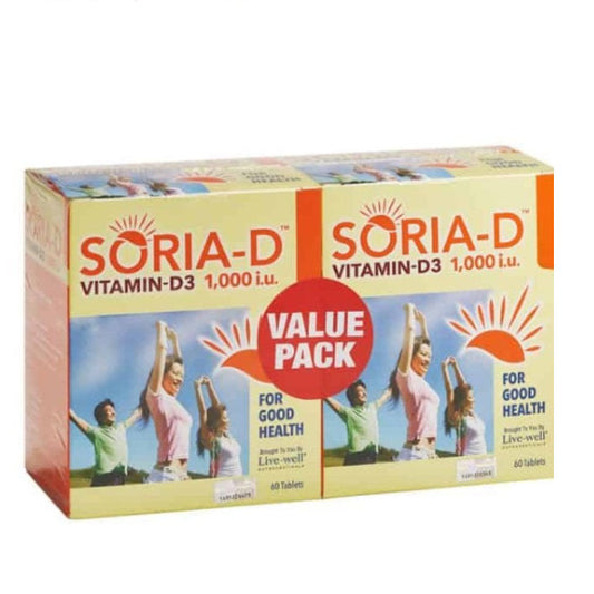 SORIA-D VITAMIN-D3 1000IU 2X60S