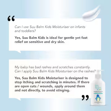 SUU BALM KIDS ITCH RELIEVING+RESTORING CERAMIDE MOISTURISER CREAM 200ML