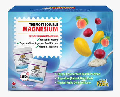 NATURAL FACTORS MAGNESIUM CITRATE 150MG 250GX2