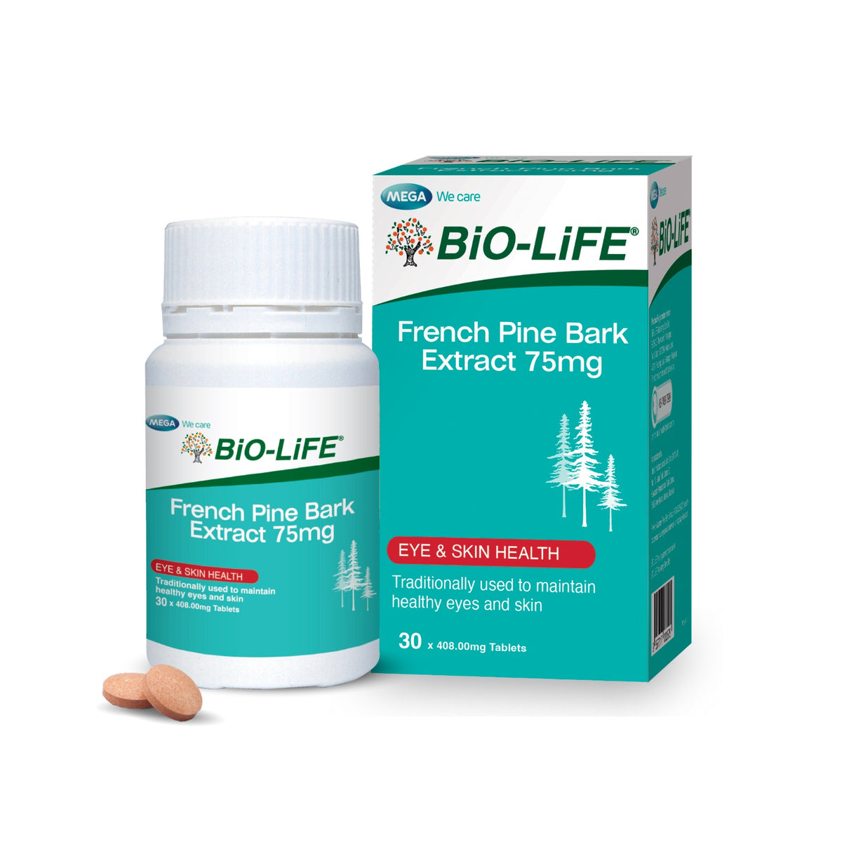 BIO-LIFE FRENCH PINE BARK EXTRACT 75MG 30S
