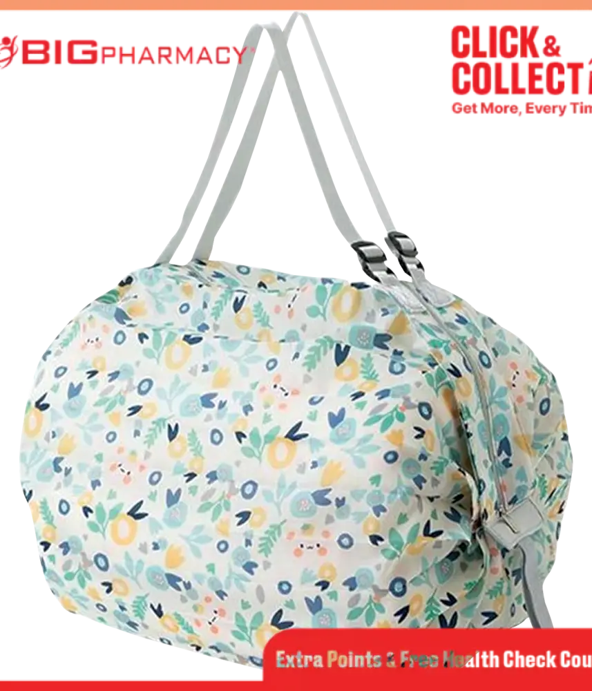 ABBVIE FOLDABLE BAG WHITE FLORAL-CGWP