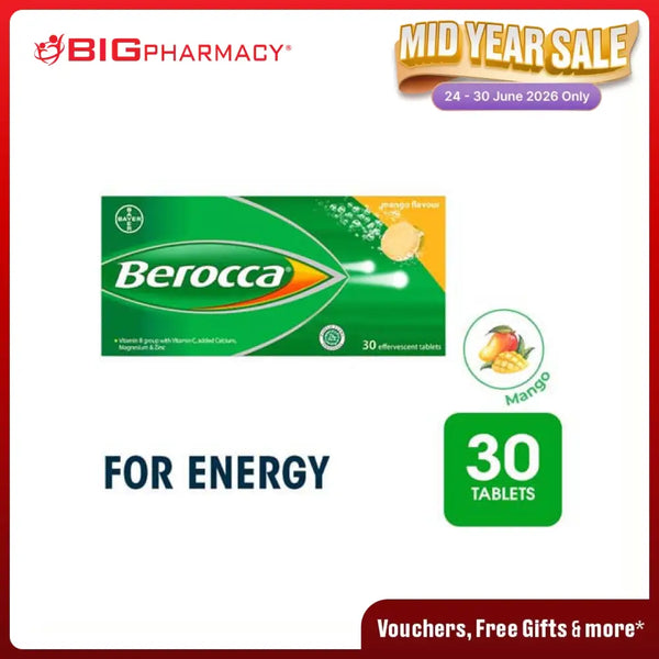 BEROCCA EFFERVESCENT MANGO 30S