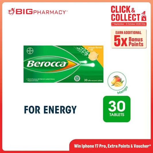 BEROCCA EFFERVESCENT MANGO 30S