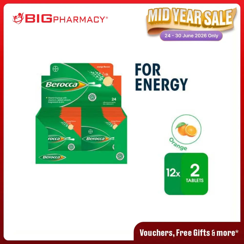 BEROCCA EFFERVESCENT ORANGE 2SX12