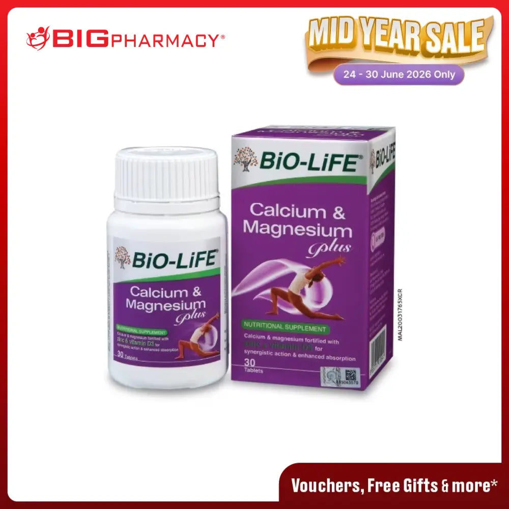 BIO-LIFE CALCIUM & MAGNESIUM PLUS TAB 30S