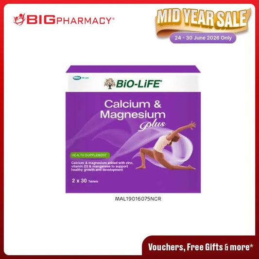BIO-LIFE CALCIUM & MAGNESIUM PLUS TAB 30SX2