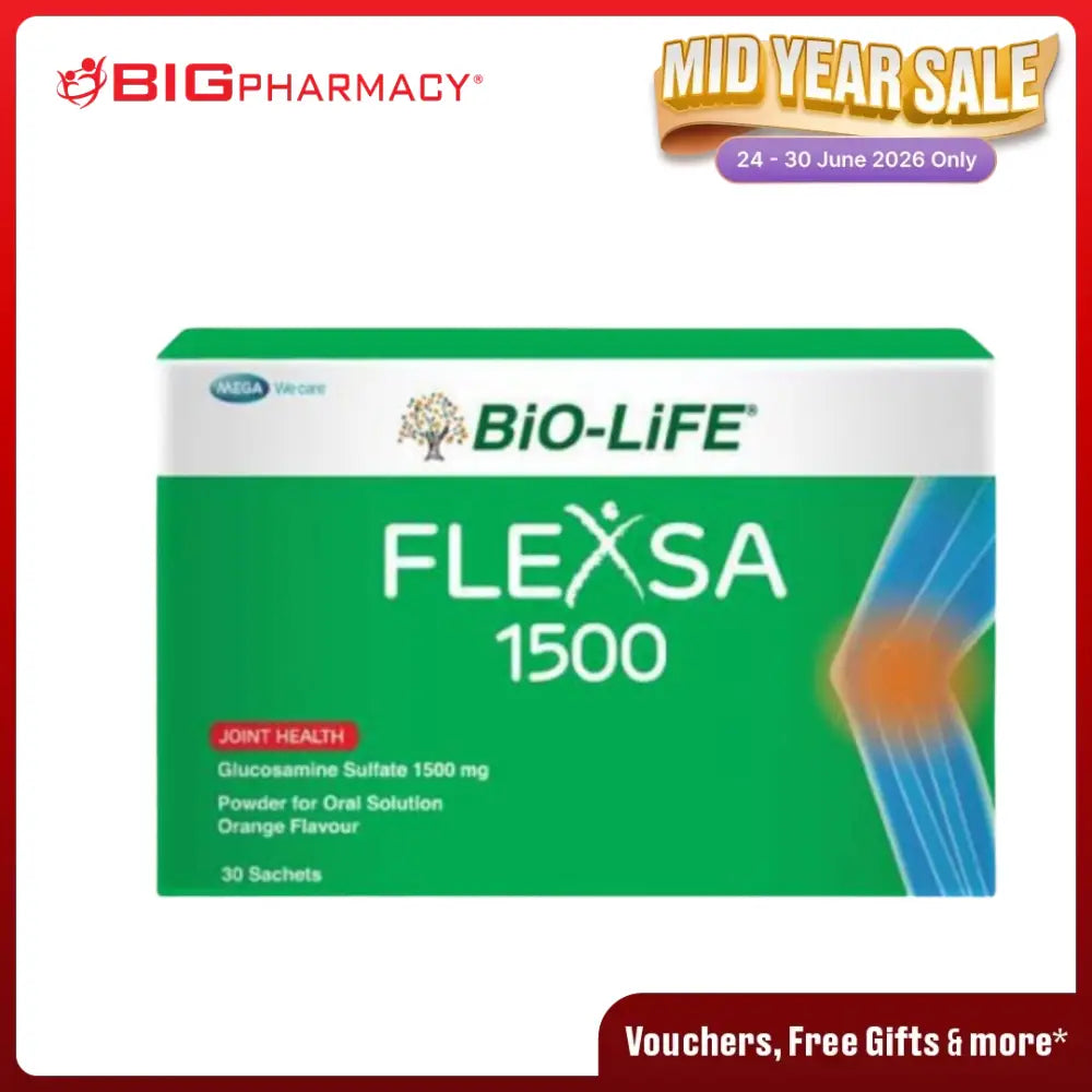 BIO-LIFE FLEXSA 1500MG GLUCOSAMINE SULFATE 30S