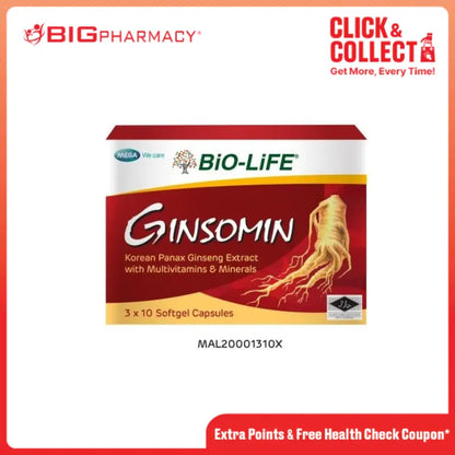 BIO-LIFE GINSOMIN SOFTGEL CAP 10SX3