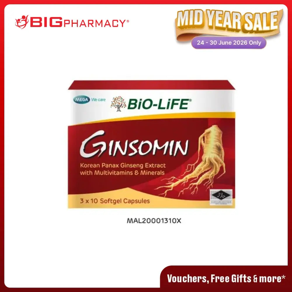 BIO-LIFE GINSOMIN SOFTGEL CAP 10SX3