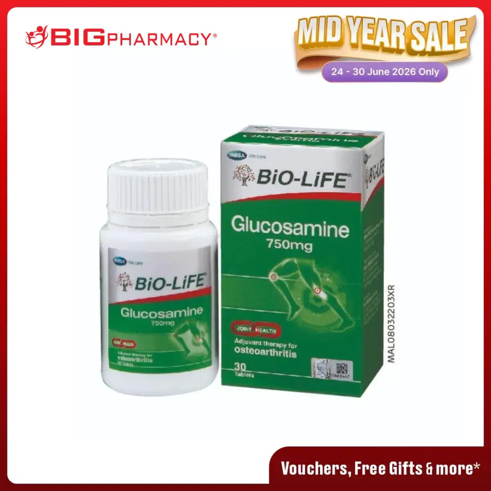 BIO-LIFE GLUCOSAMINE 750MG 30S