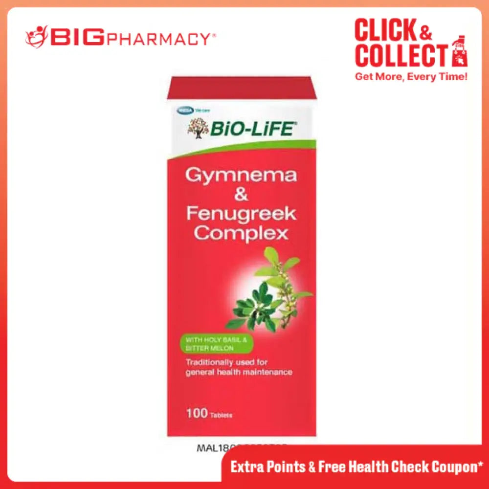 BIO-LIFE GYMNEMA & FENUGREEK COMPLEX TAB 100S