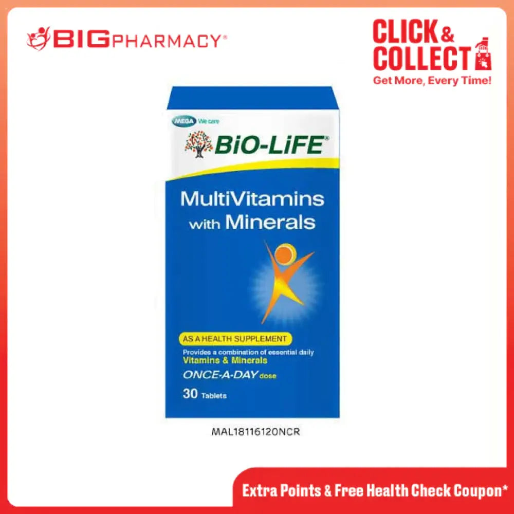 BIO-LIFE MULTIVITAMINS W/MINERALS TAB 30S