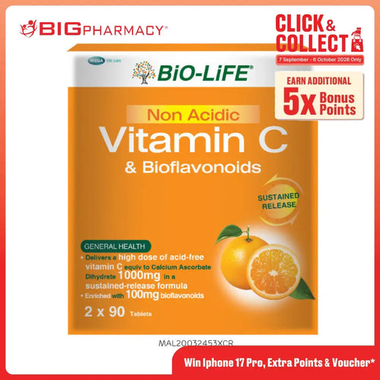 BIO-LIFE NON ACIDIC VITAMIN C & BIOFLAVONOIDS TAB 90SX2