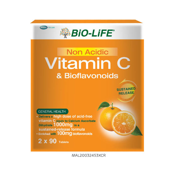 BIO-LIFE NON ACIDIC VITAMIN C & BIOFLAVONOIDS TAB 90SX2