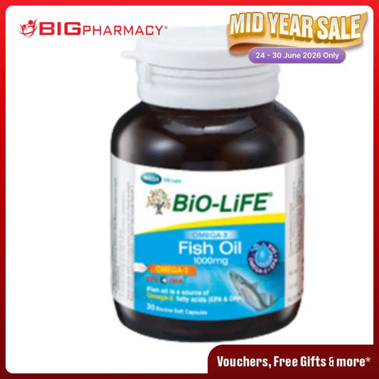 BIO-LIFE OMEGA-3 FISH OIL 1000MG 30S