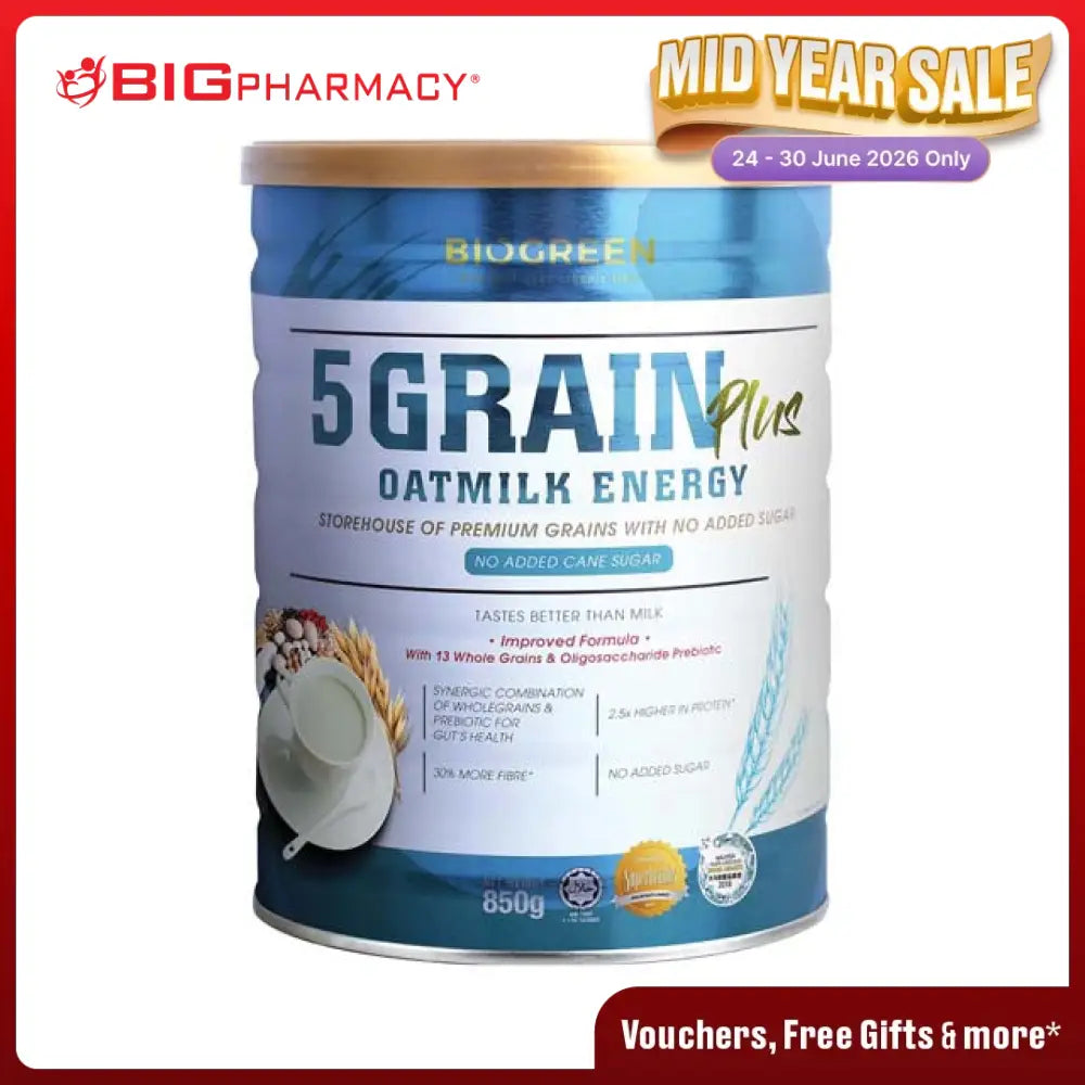 BIOGREEN 5GRAIN PLUS OATMILK ENERGY 850G