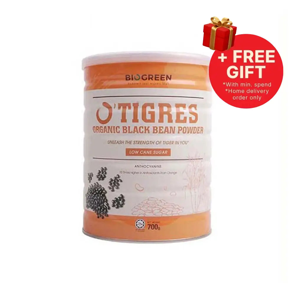 BIOGREEN O TIGRES BLACK BEAN LOW CANE SUGAR 700G