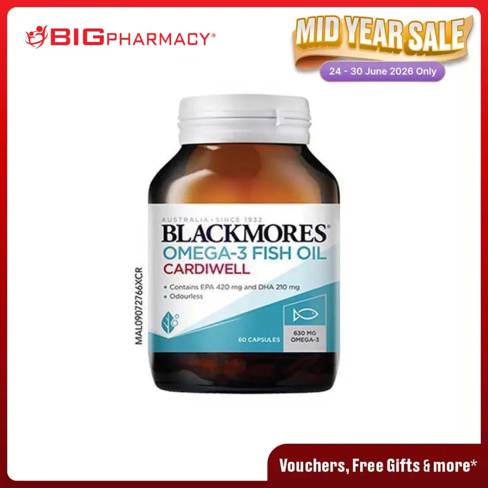 BLACKMORES OMEGA-3 FISH OIL CARDIWELL 60S