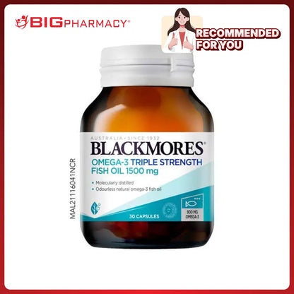 BLACKMORES OMEGA-3 TRIPLE STRENGTH FISH OIL 1500MG 30S