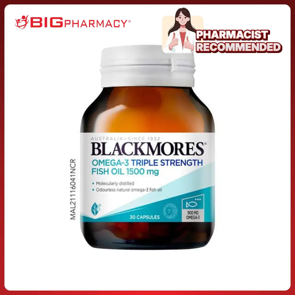 BLACKMORES OMEGA-3 TRIPLE STRENGTH FISH OIL 1500MG 30S