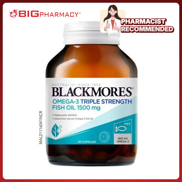 BLACKMORES OMEGA-3 TRIPLE STRENGTH FISH OIL 1500MG 60S